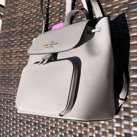 Kate Spade Darcy Flap Backpack Warm Taupe - Picture 9 of 16